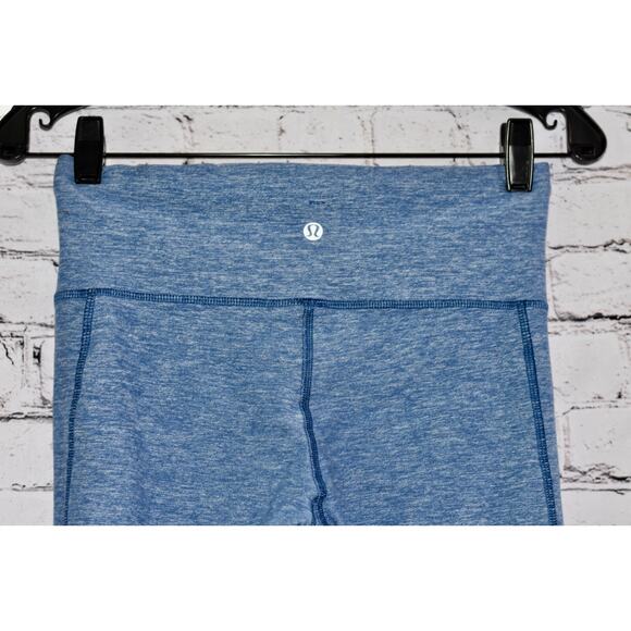 Lululemon Run Turn Around Tight Leggings Heathered Rugged Blue Size 6 - Picture 6 of 6